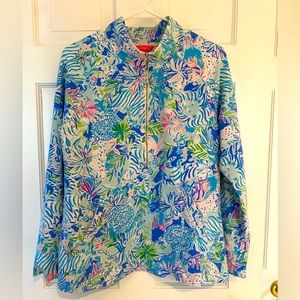 Lilly Pulitzer Quarter Zip Pullover Large